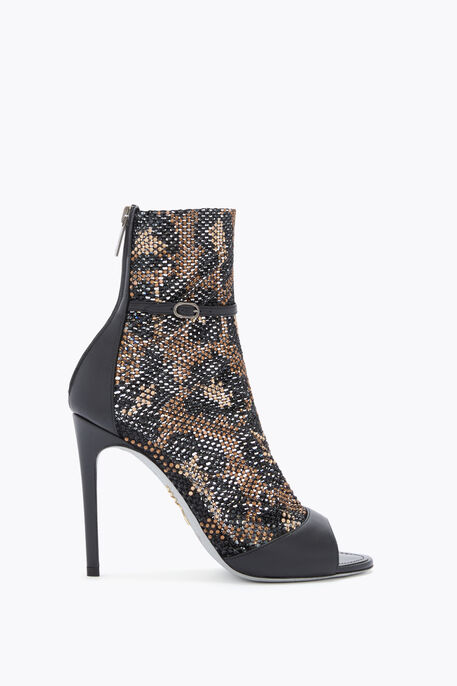 GALAXIA BLACK LEOPARD-PRINT SANDAL 105