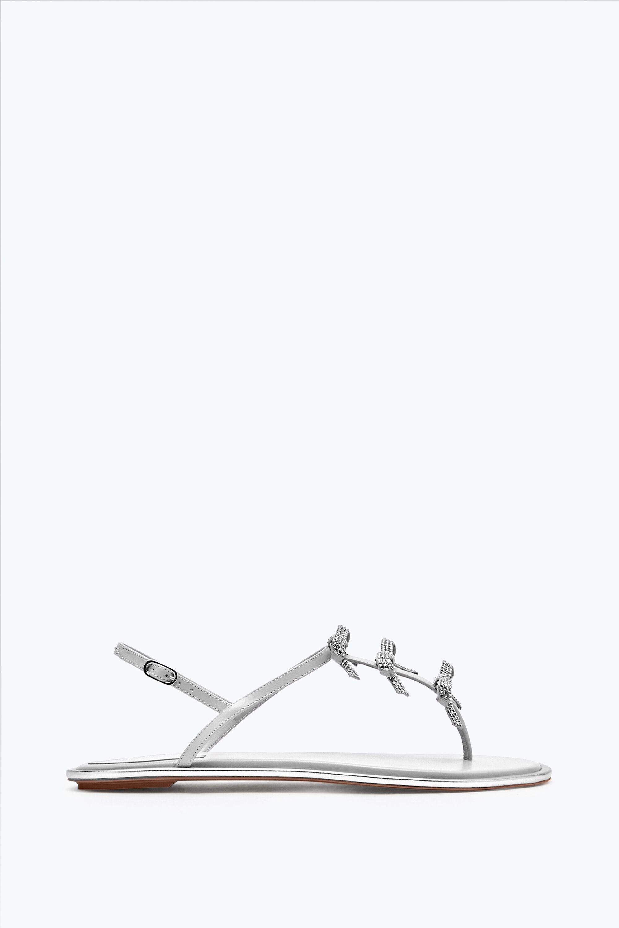 Silver thong sandals hotsell