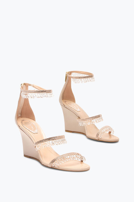 CHANDELIER POWDER PINK WEDGE SANDAL 80 CHANDELIER POWDER PINK WEDGE SANDAL 80