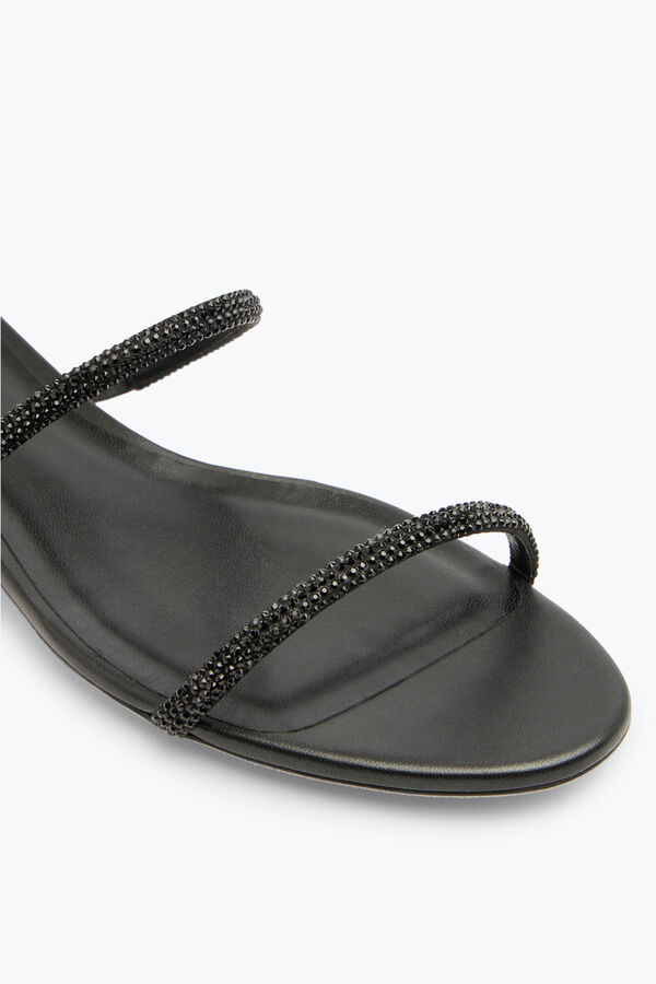 Supercleo Crystal Black Sandal 10