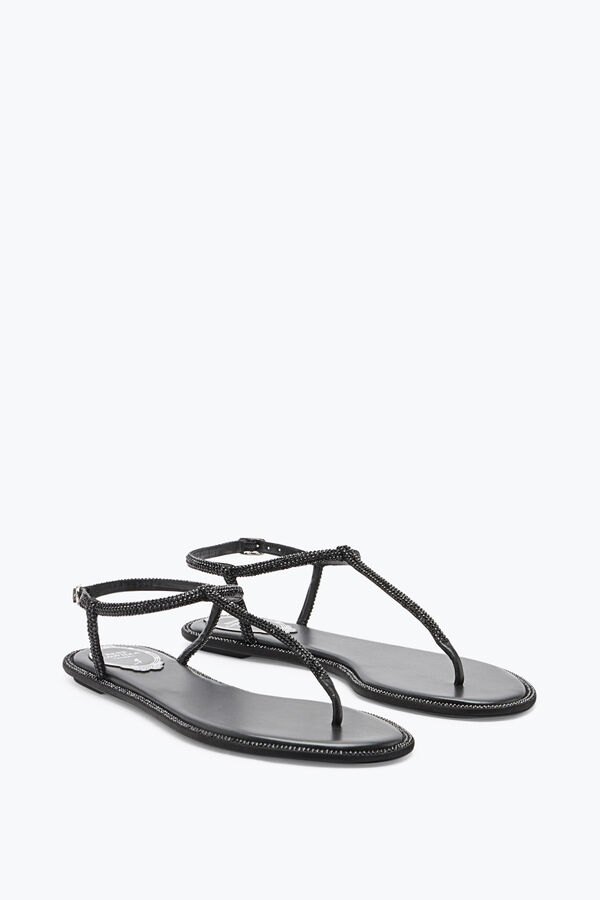 Diana Crystal Black Sandal 10