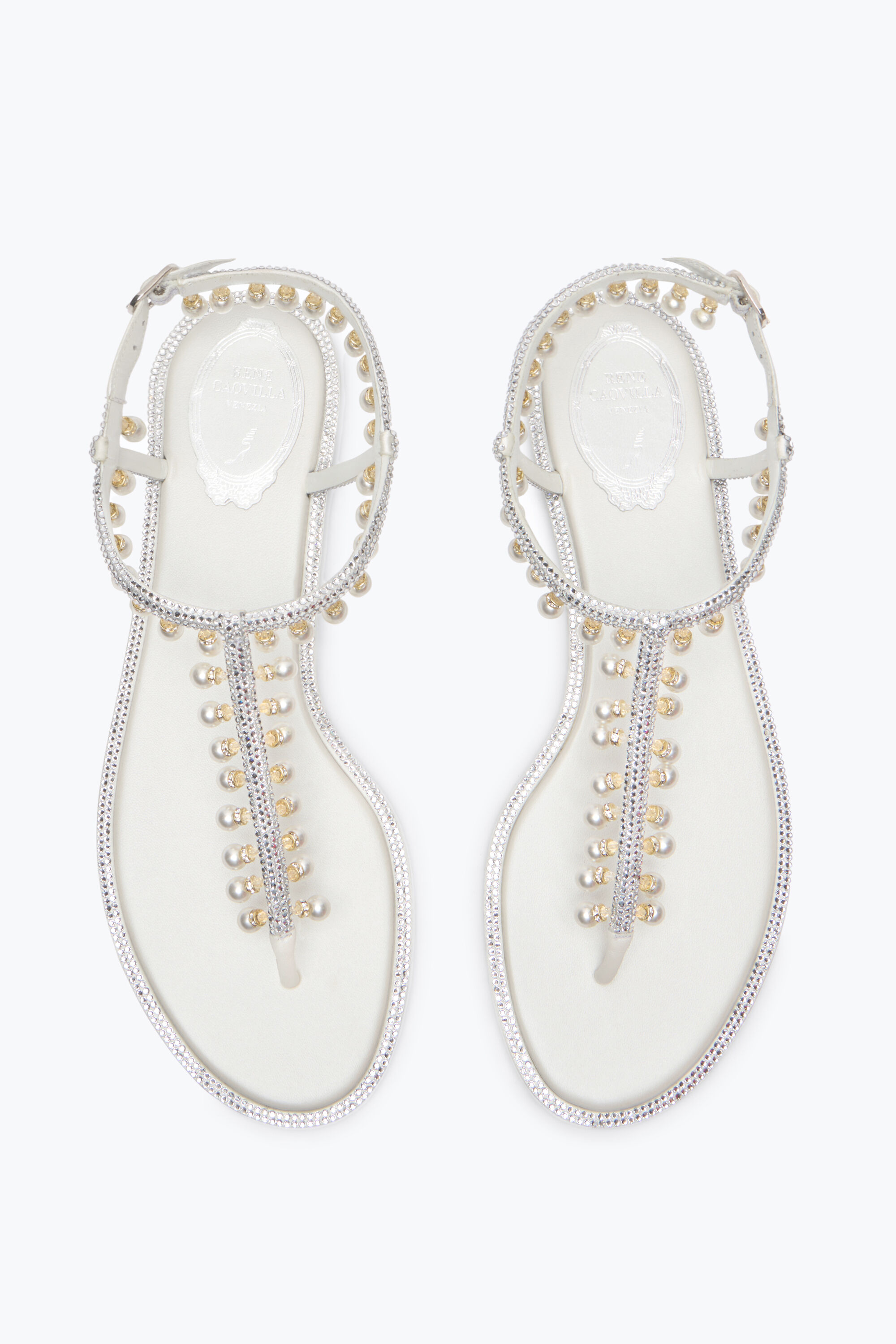 Designer flat shoes Jeweled shoes Rene Caovilla