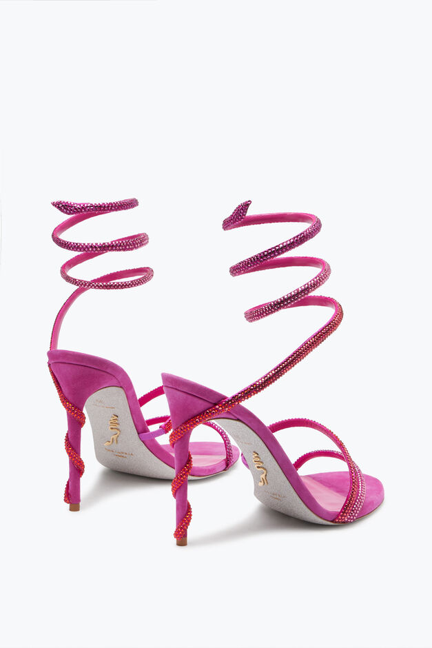 Margot Sandale mit Degrad&eacute;-Kristallen in Shocking Pink 105