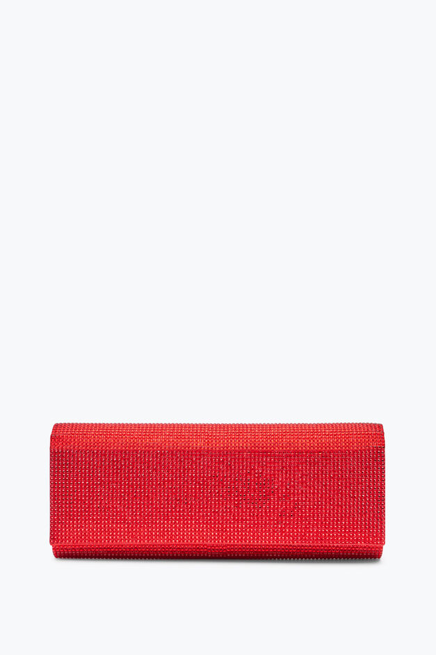 Clutch Zafira Rossa Con Cristalli All-Over Clutch Zafira Rossa Con Cristalli All-Over