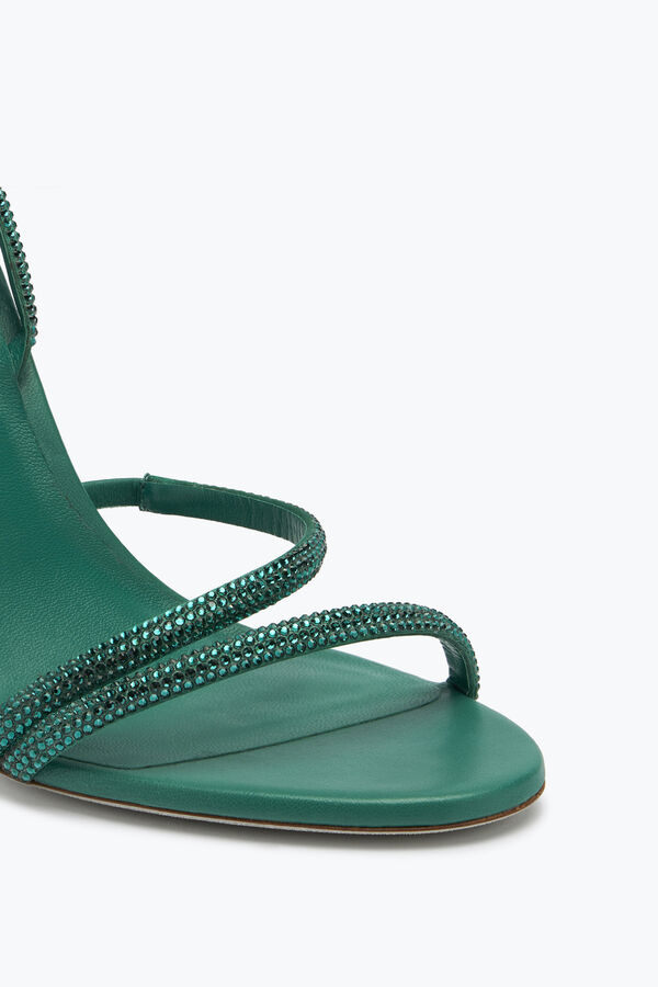 Sandalo Irina Verde Smeraldo Con Cristalli 105