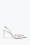 Hina Crystal White Slingback 80