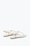 DIANA IVORY SANDAL WITH GOLD AND SILVER CRYSTALS 10