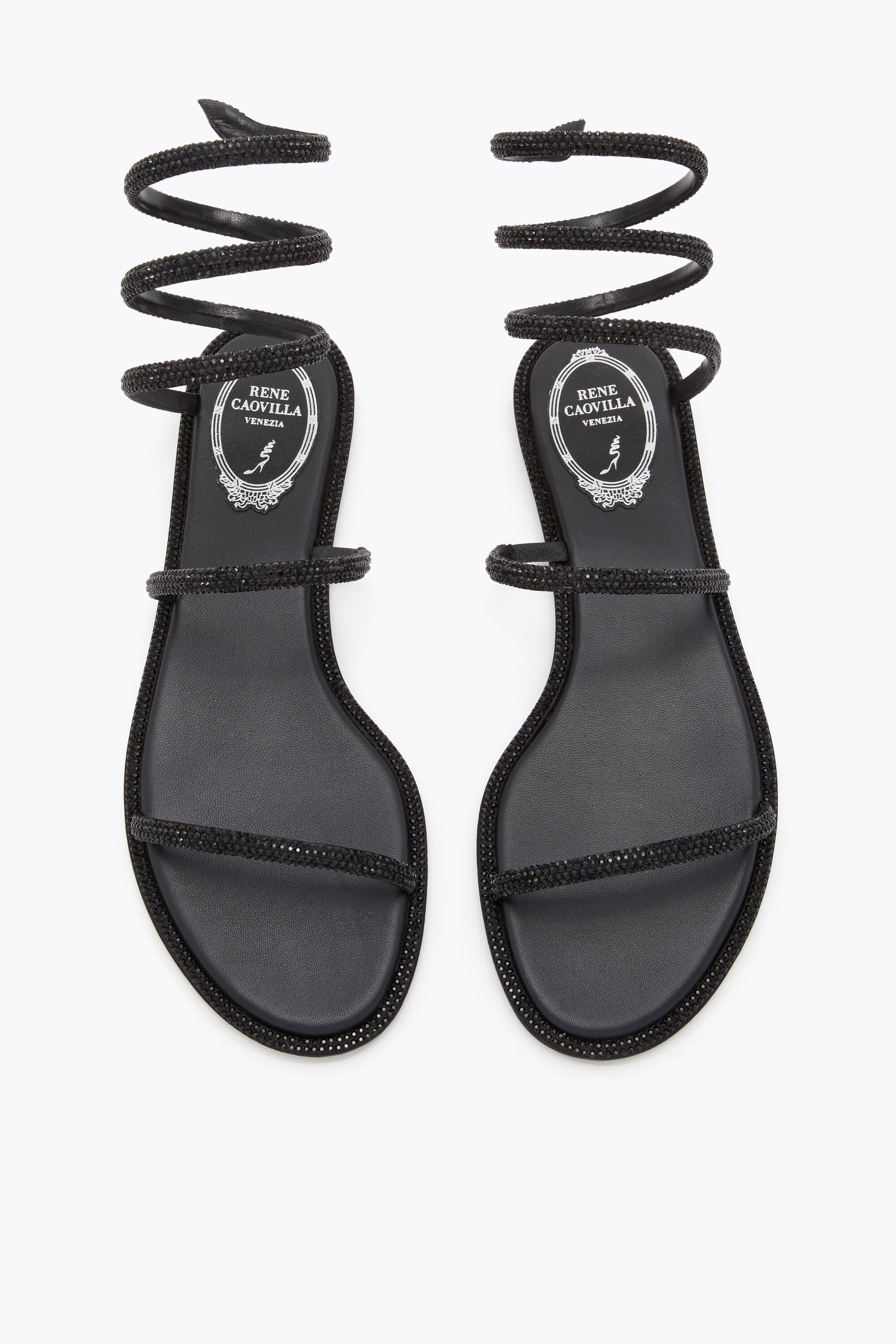 René Caovilla/39 1/2/ flats/Pearl/black René Caovilla/39 1/2/ flats/Pearl/black René Caovilla Black Flat