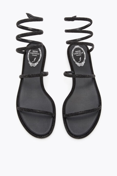 CLEO BLACK FLAT SANDAL 10