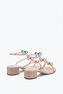 Caterina Peach Sandal With Multicolor Crystals 40