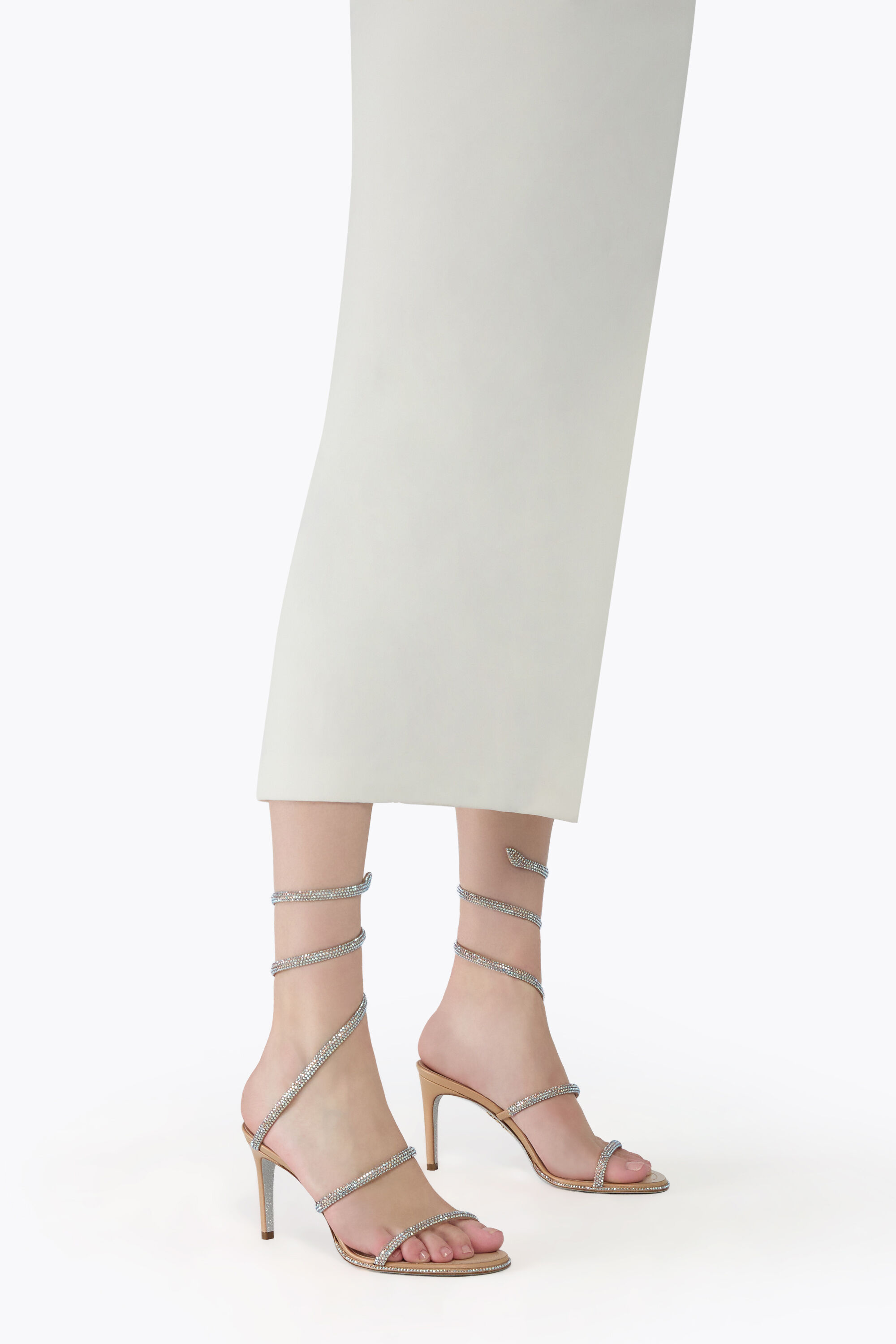 チロル　0808 Jeweled CLEO APRICOT SANDAL 80 | Rene Caovilla®