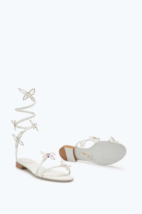 Butterflower Crystal Ivory Sandal 10