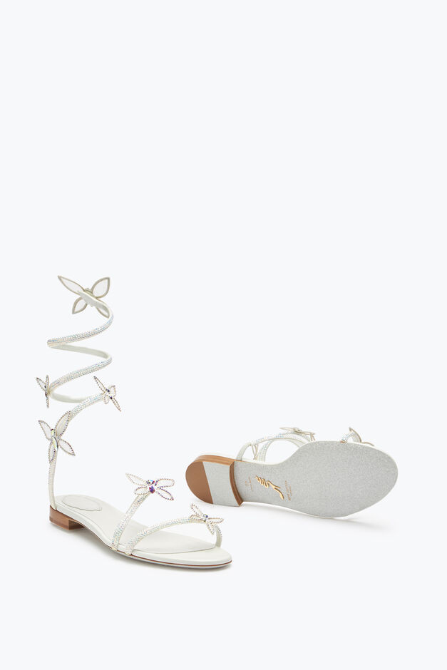 Butterflower Crystal Ivory Sandal 10 Butterflower Crystal Ivory Sandal 10