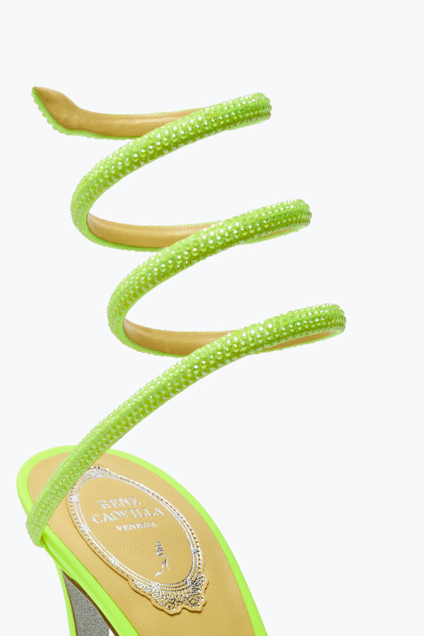 Cleo Yellow Fluo Sandal With Crystals 105