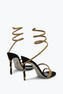 MARGOT BLACK JEWEL SANDALS SNAKE