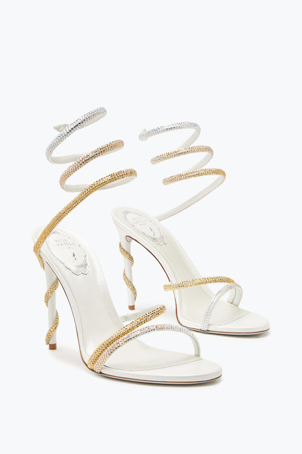 Margot Ivory Sandal With Degrad&eacute; Crystals 105