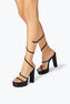 Cleo Crystal Black Platform Sandal