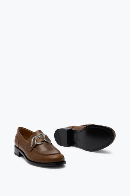 Morgana Brown Loafer With Silver Crystal 20 Morgana Brown Loafer With Silver Crystal 20