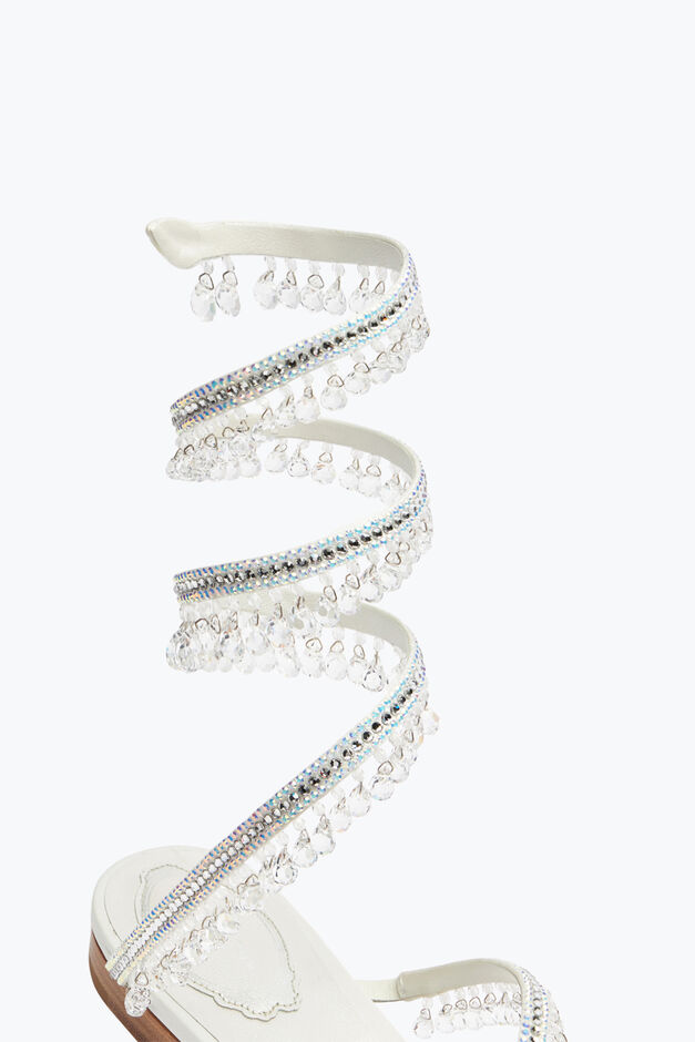 Sandalo Chandelier Avorio Con Cristalli 10 Sandalo Chandelier Avorio Con Cristalli 10