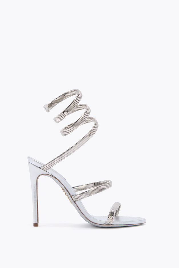 SILVER LAMB/SILVER METAL SNAKE SANDAL