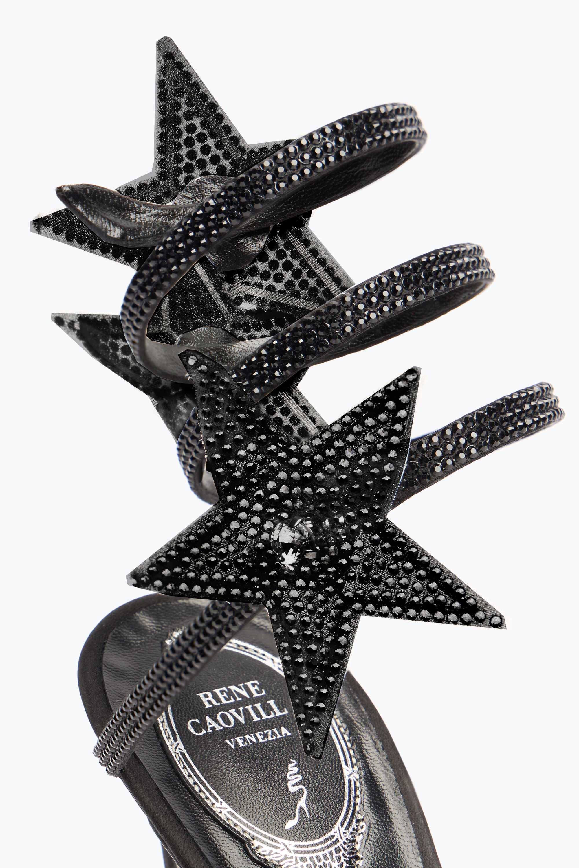 RENE CAOVILLA レネカオビィラ 黒スエードパンプス 22.5センチ René Caovilla Cleo crystal-embellished sandals for Women