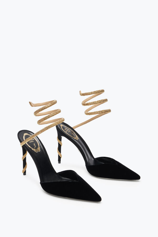Zapato De Sal&oacute;n Margot Negro Y Dorado 105