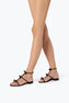 CATERINA BLACK FLAT SANDAL 10