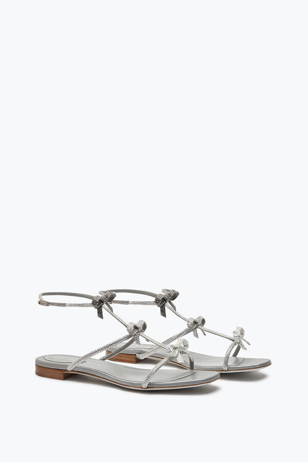 Caterina Crystal Pearl Gray Sandal 10