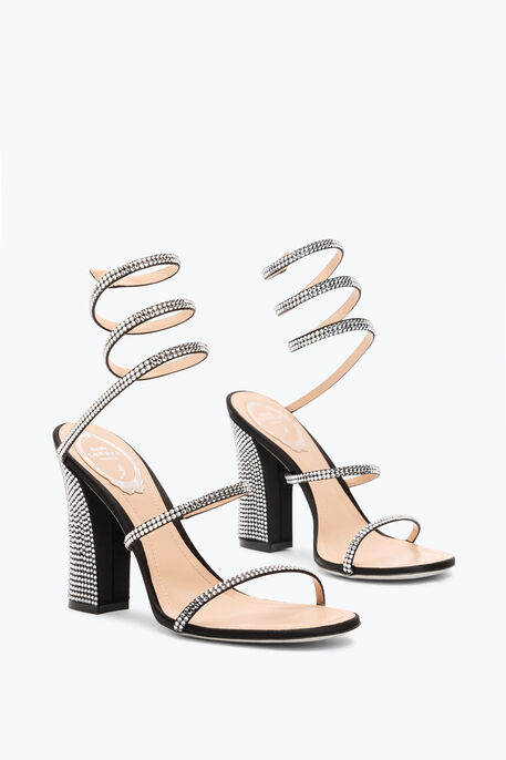 CLEO BLACK SANDAL WITH SOUL HEEL 105