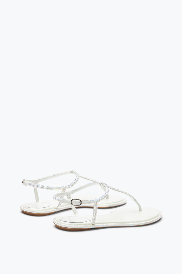 DIANA WHITE SANDAL WITH CRYSTALS 10