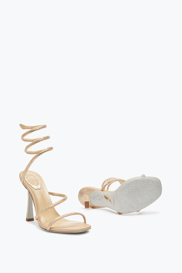 Cleopatra Beige Sandal With Crystals 105