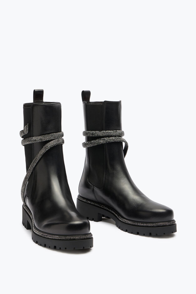 Bottine Motardes Noires Cleo Combat Bottine Motardes Noires Cleo Combat