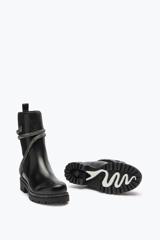 Bottine Motardes Noires Cleo Combat Bottine Motardes Noires Cleo Combat
