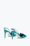 Sara Teal And Rhinestone Slingback 80