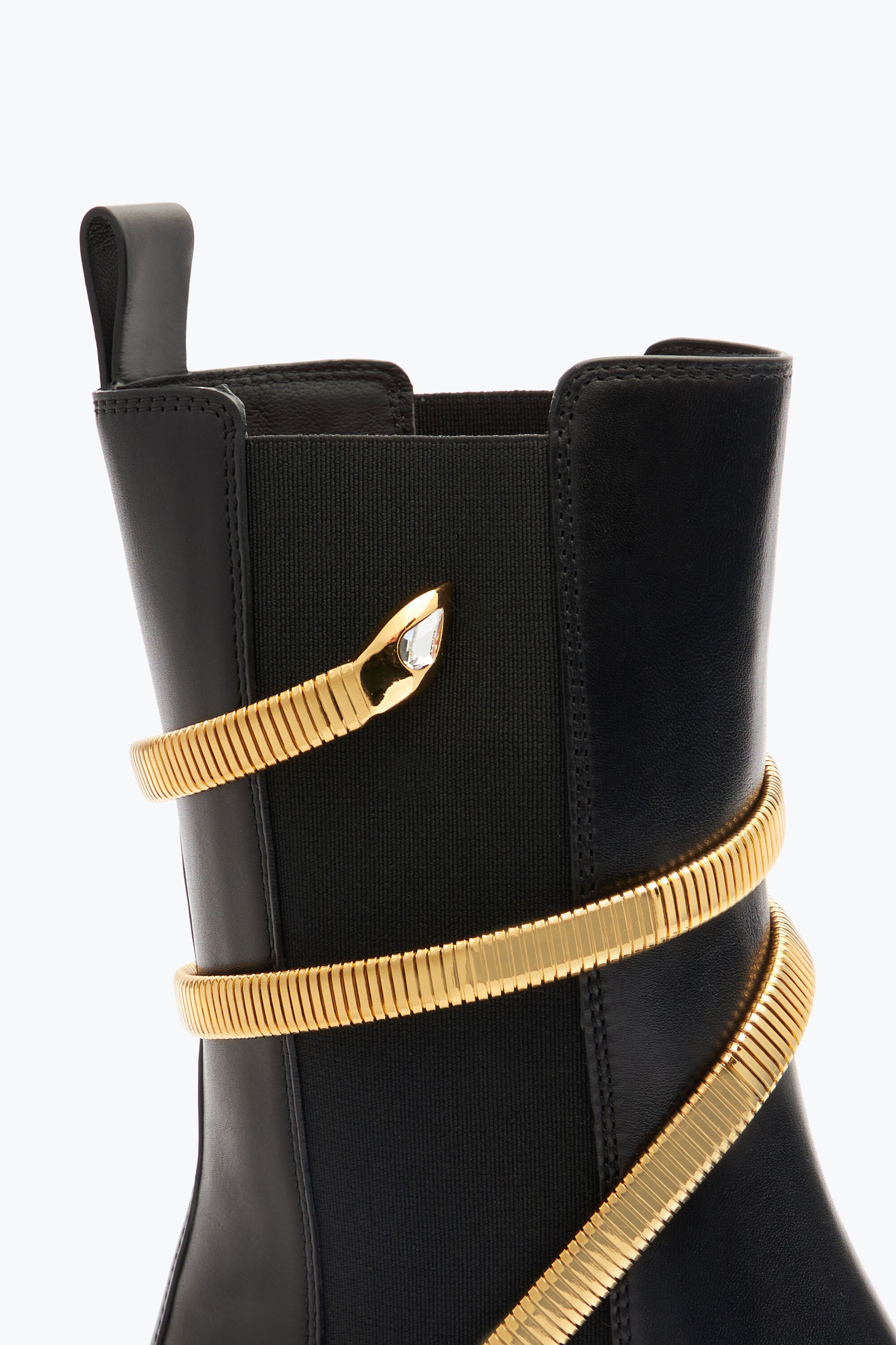 Black gold ankle boots online
