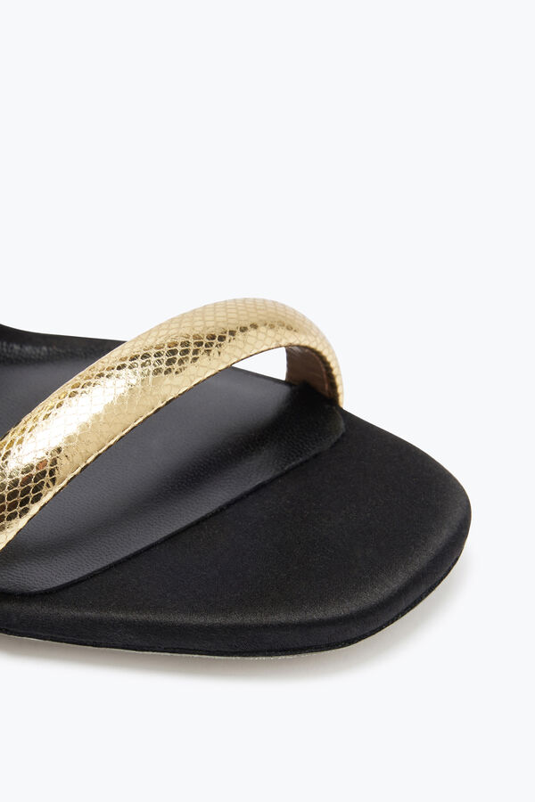 Cleopatra Black-Gold Sandal 105