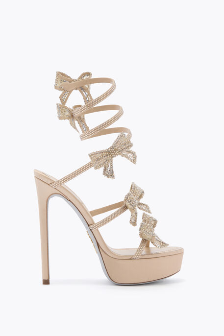 CLEO RIBBON HONEY PLATFORM SANDAL 130