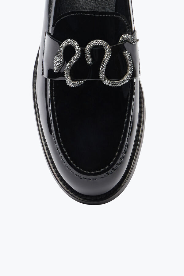 Morgana Black Patent Loafer With Crystals 20