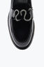 Morgana Loafer 20 aus schwarzem Lackleder mit Kristallen