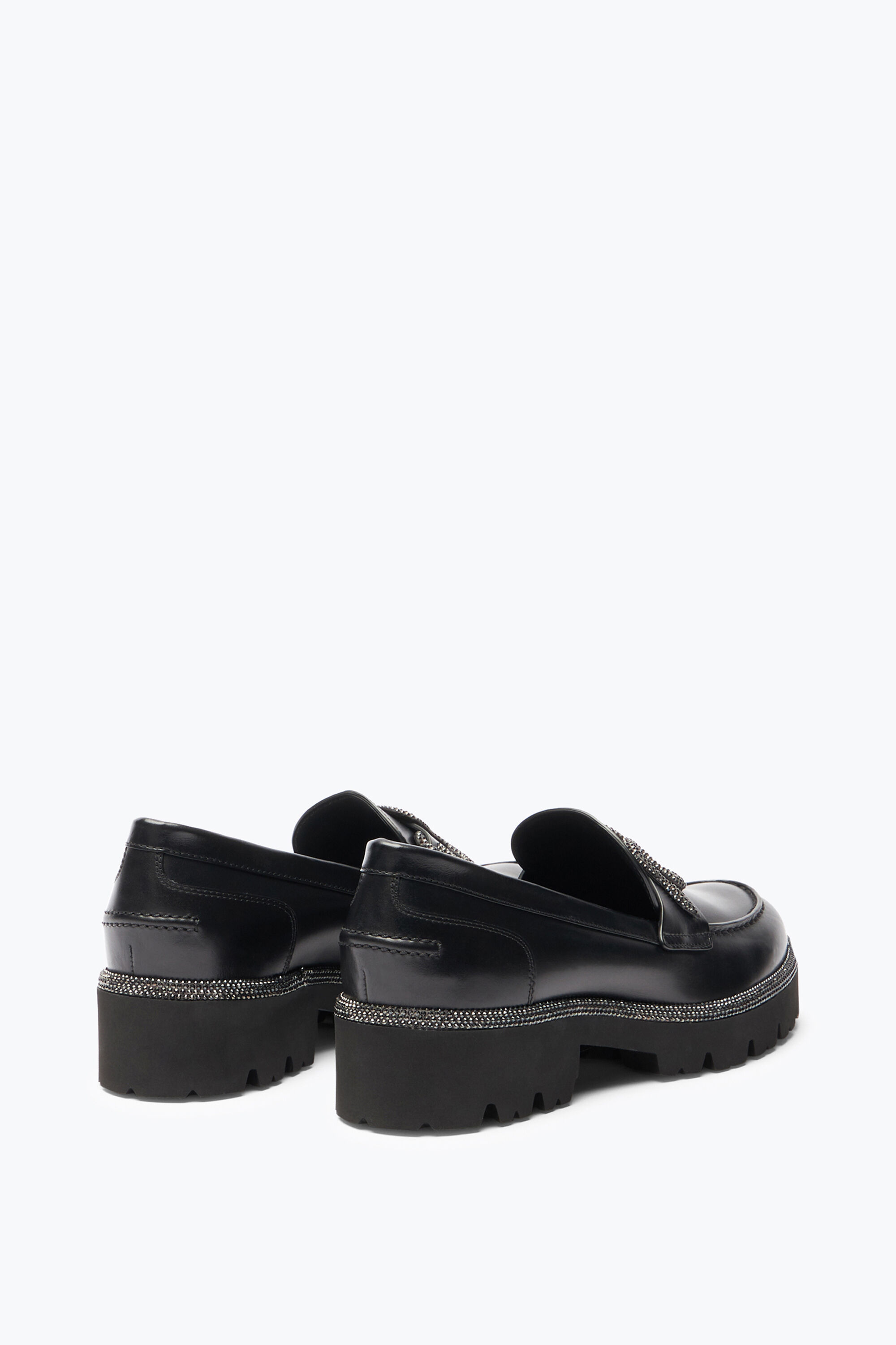 Morgana Black Chunky Loafer With Rhinestones 25 Ballerinas