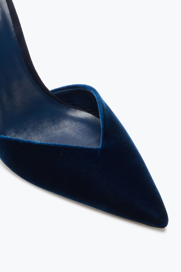 Zapato De Sal&oacute;n Destalonado Margot Azul Oscuro 105