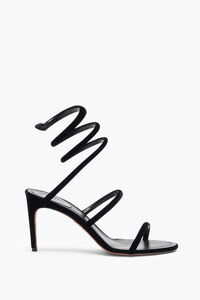 CLEO BLACK VELVET SANDAL 80