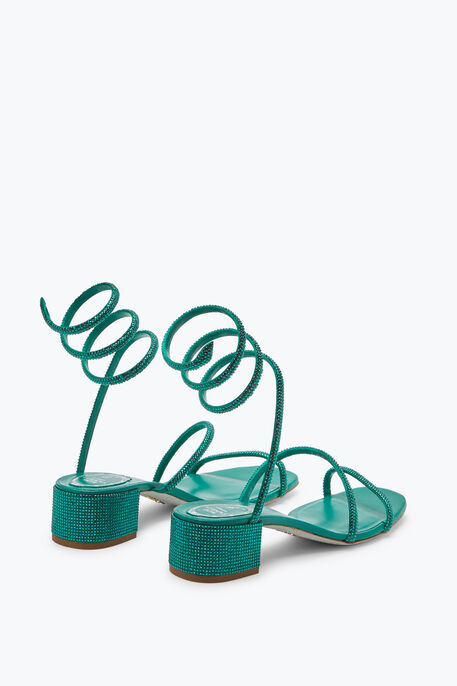 Cleo Crystal Emerald Green Sandal 35