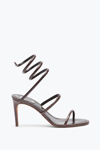 SANDALO CLEO IN PELLE DI SERPENTE AYERS MARRONE 80