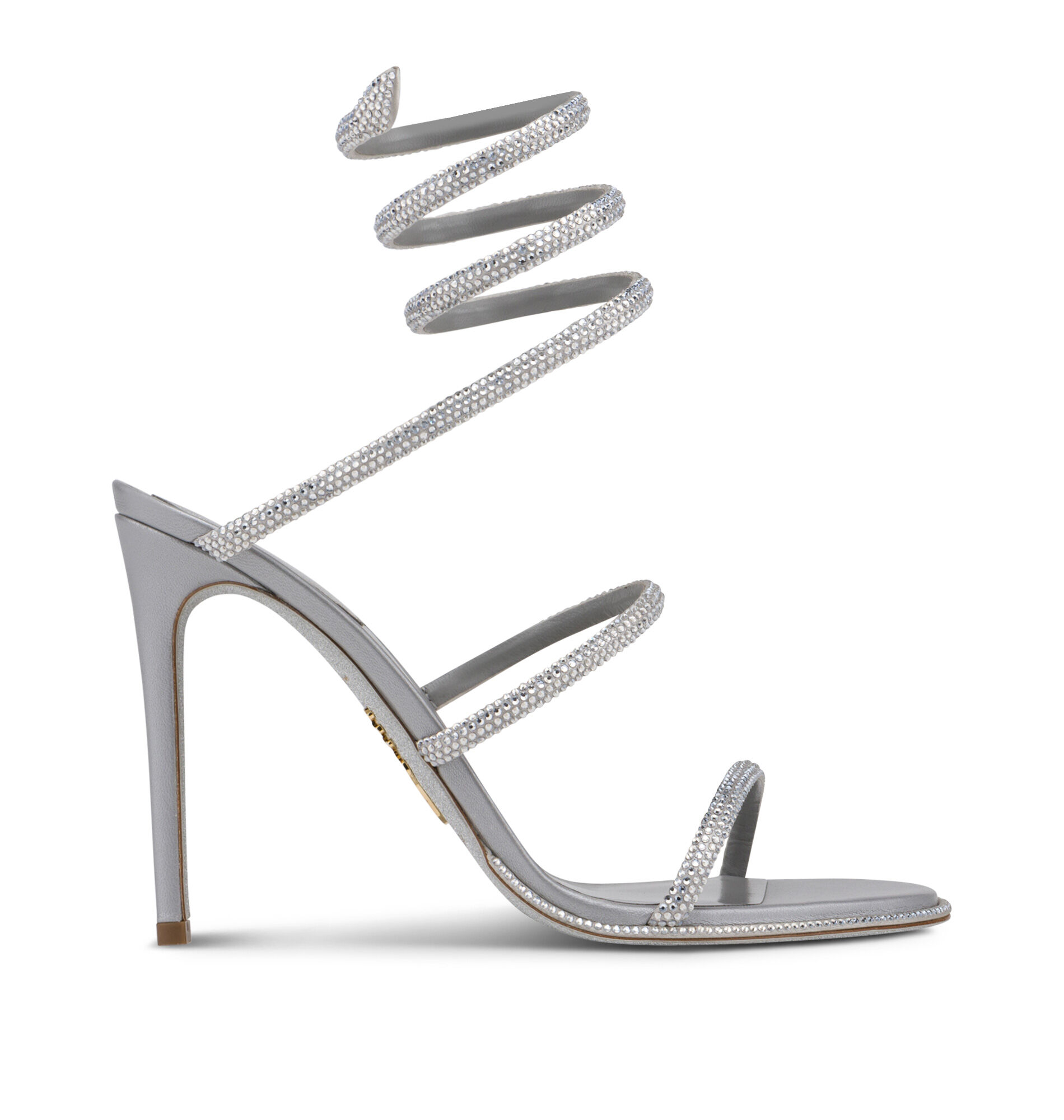 Grey satin sandals store