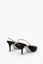 BRAID BLACK AND GOLD SLINGBACK 80
