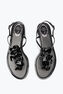 Flower 黑色丁字凉鞋 10