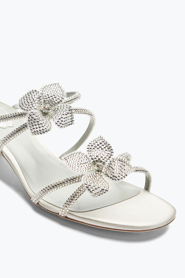 Sandalo Slider Floriane Argento Con Fiori 40