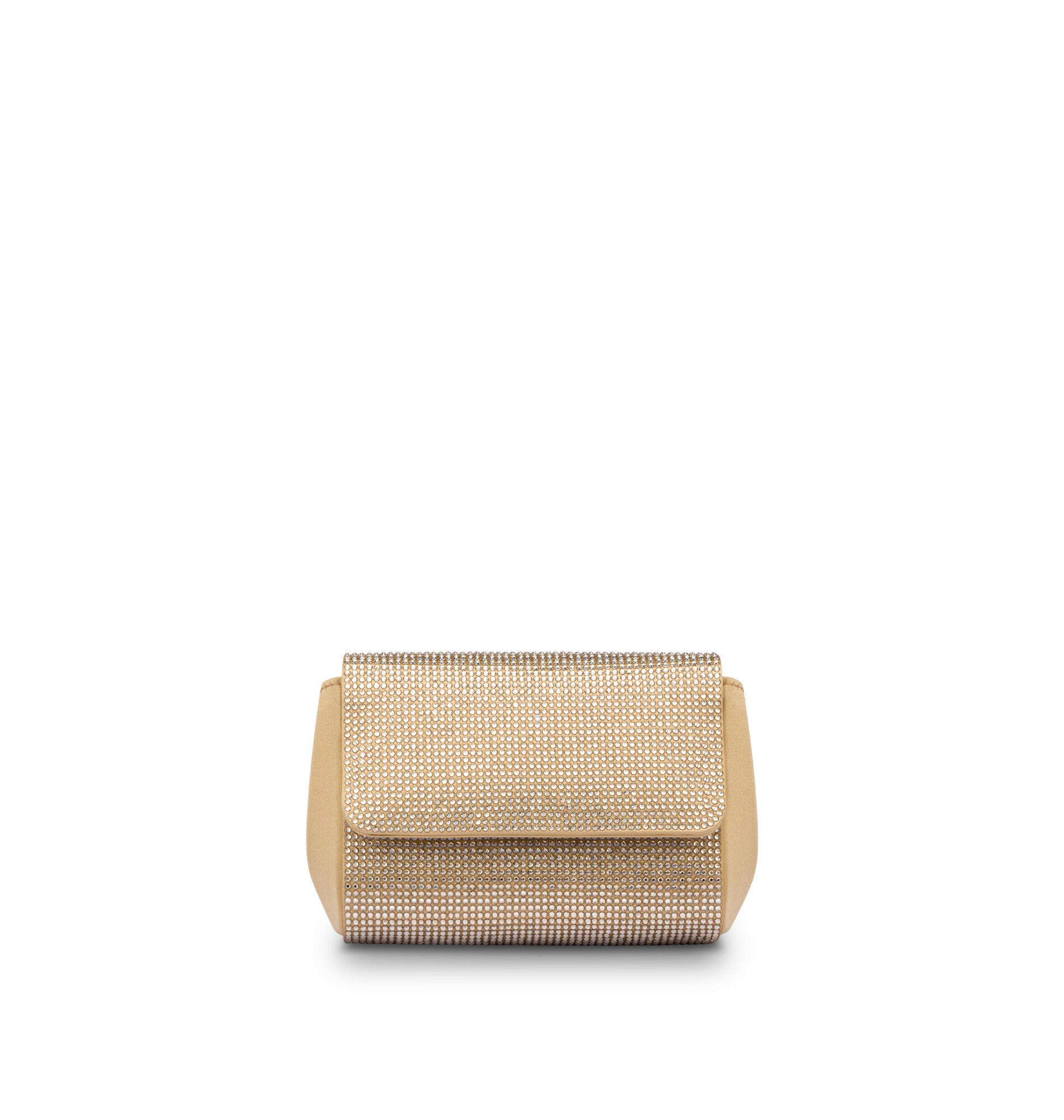 Diamante embellished clutch bag top