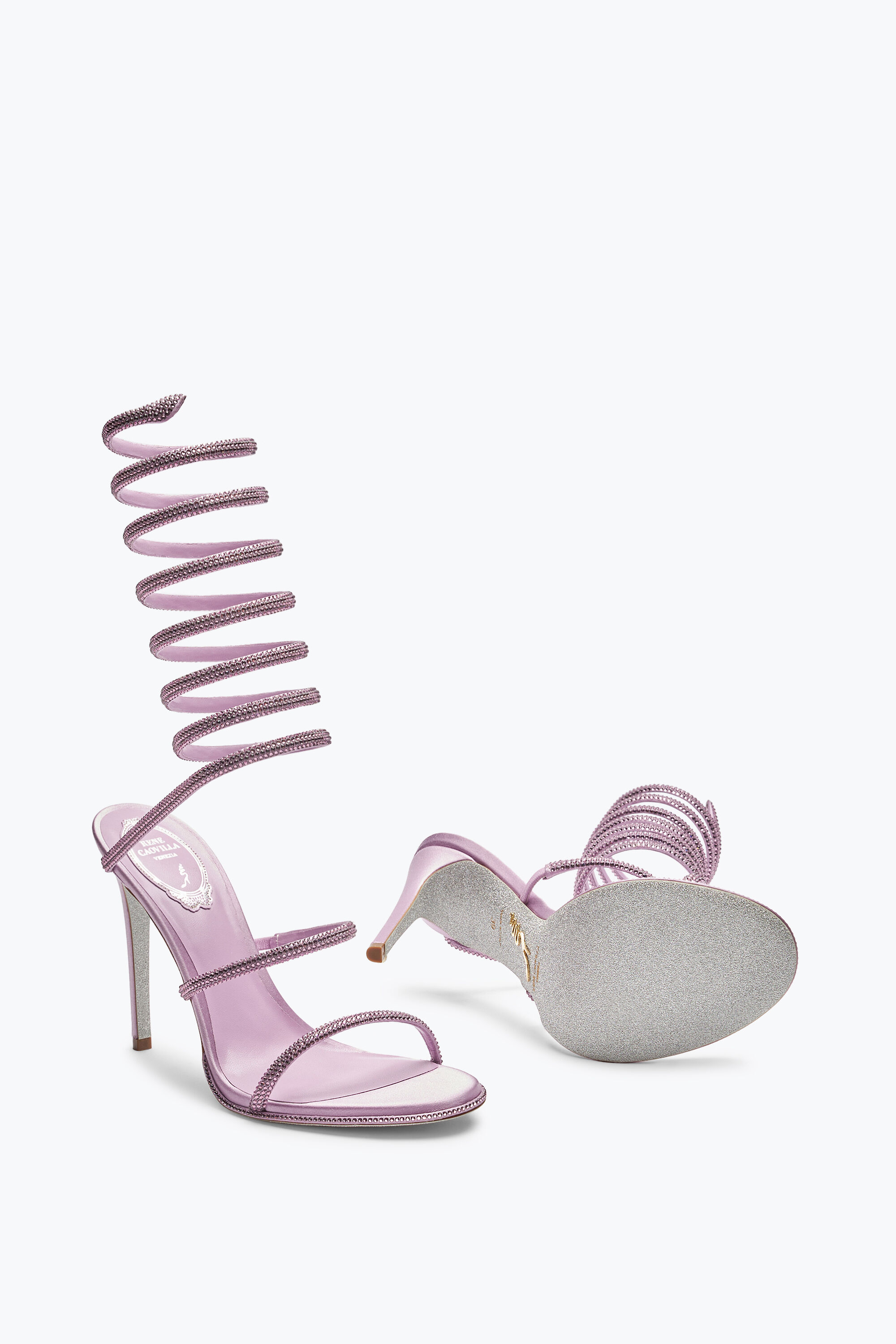 Jeweled Super Cleo Lilac Sandal 105 | Rene Caovilla®